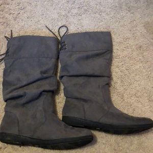 Gray boots